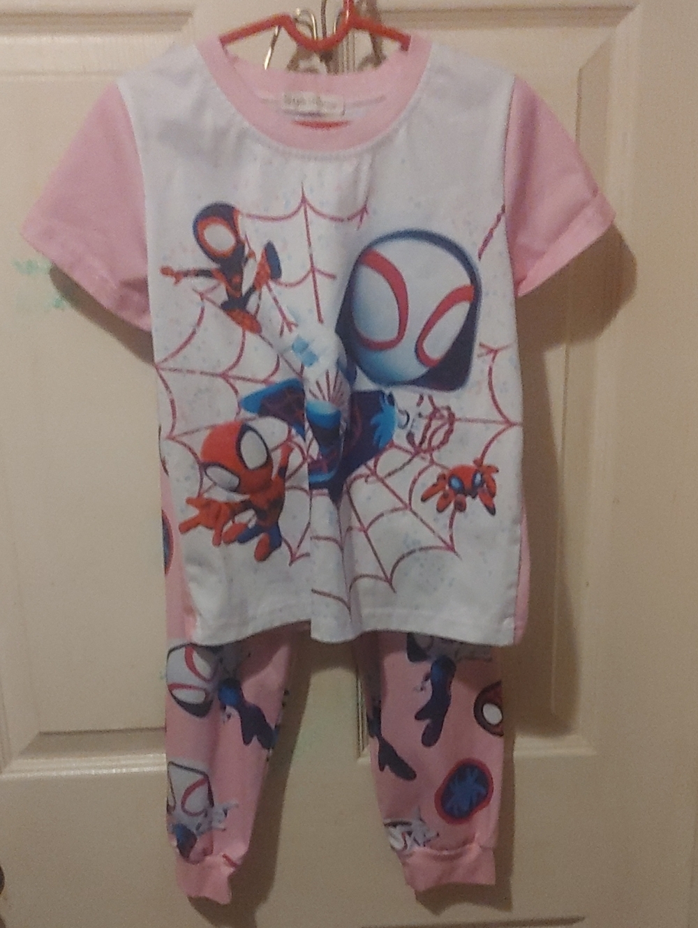 Spider-Gwen Pink Kids' Pajama Set Size 12 Cm